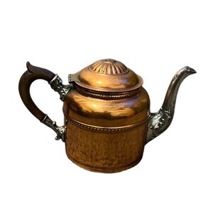 Vintage Ornate Copper & Brass Tea Kettle or Coffee Pot